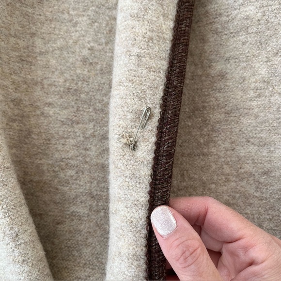 Vintage L.L. Bean beige wool button down coat M - Picture 14 of 14